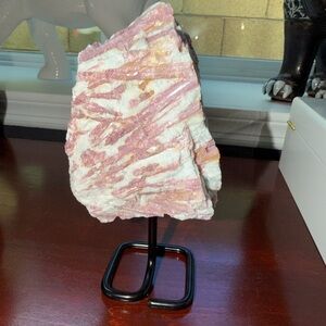 Pink Tourmaline in Quartz on Stand